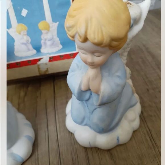 praying angels taper candle holders - Picture 2 of 6